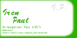 iren paul business card